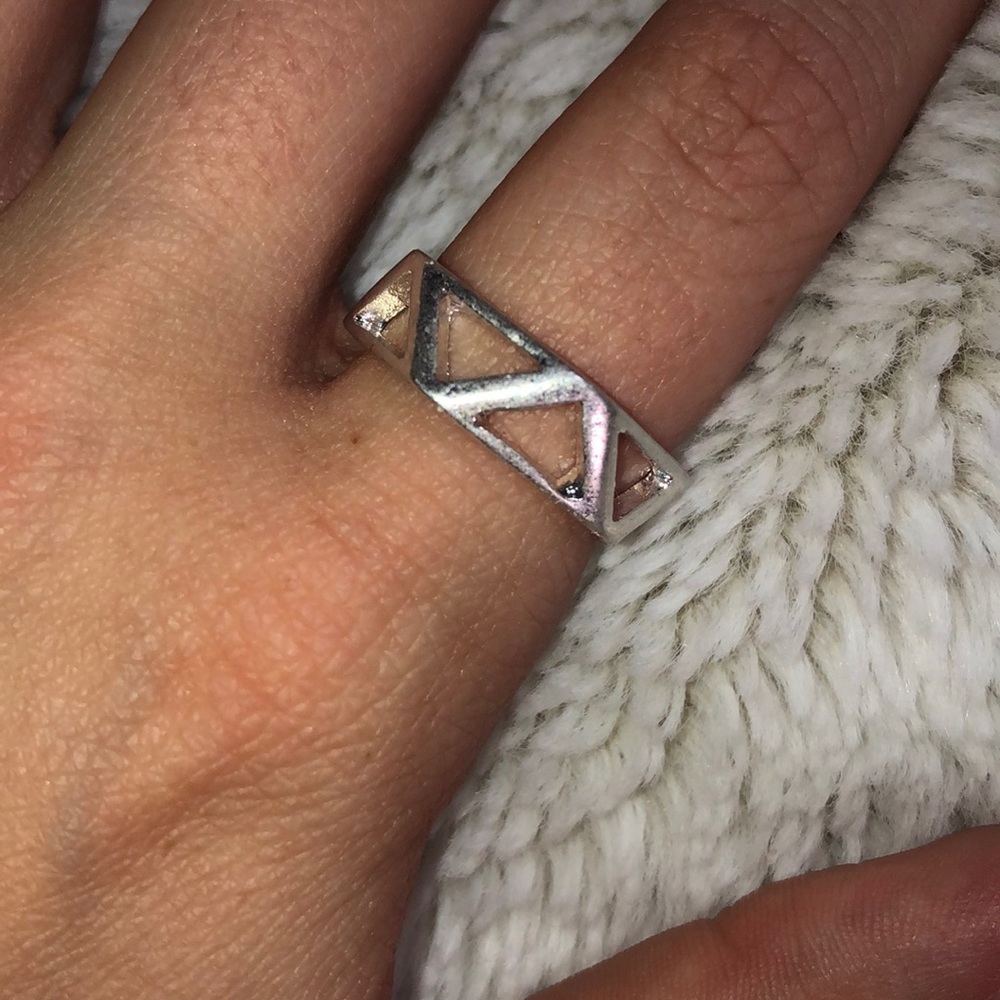 Silver Triangle Ring - Picture 3 of 3